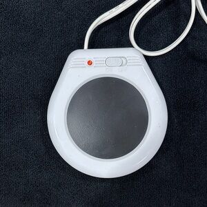 White Electric Cup Warmer / Candle Warmer with Black Heating Surface